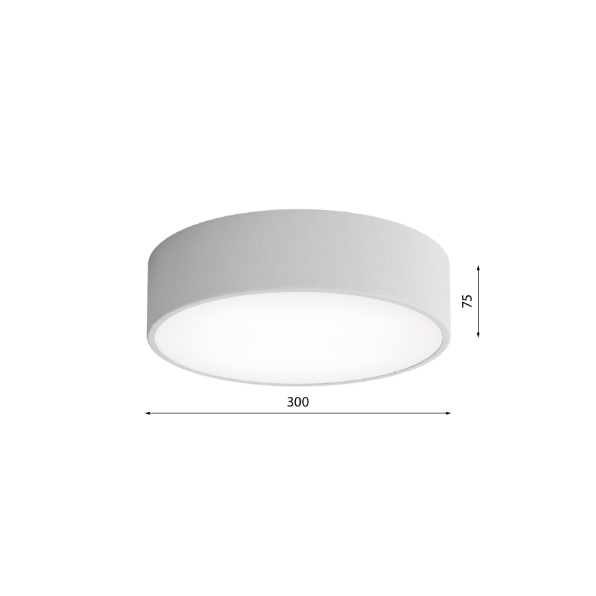 Iluminação de teto exterior com sensor CLEO 2xE27/24W/230V d. 30 cm cinzento IP54