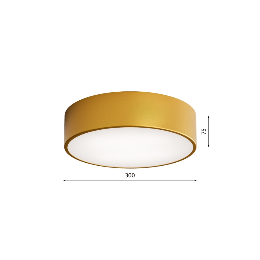 Iluminação de teto exterior com sensor CLEO 2xE27/24W/230V d. 30 cm dourado IP54
