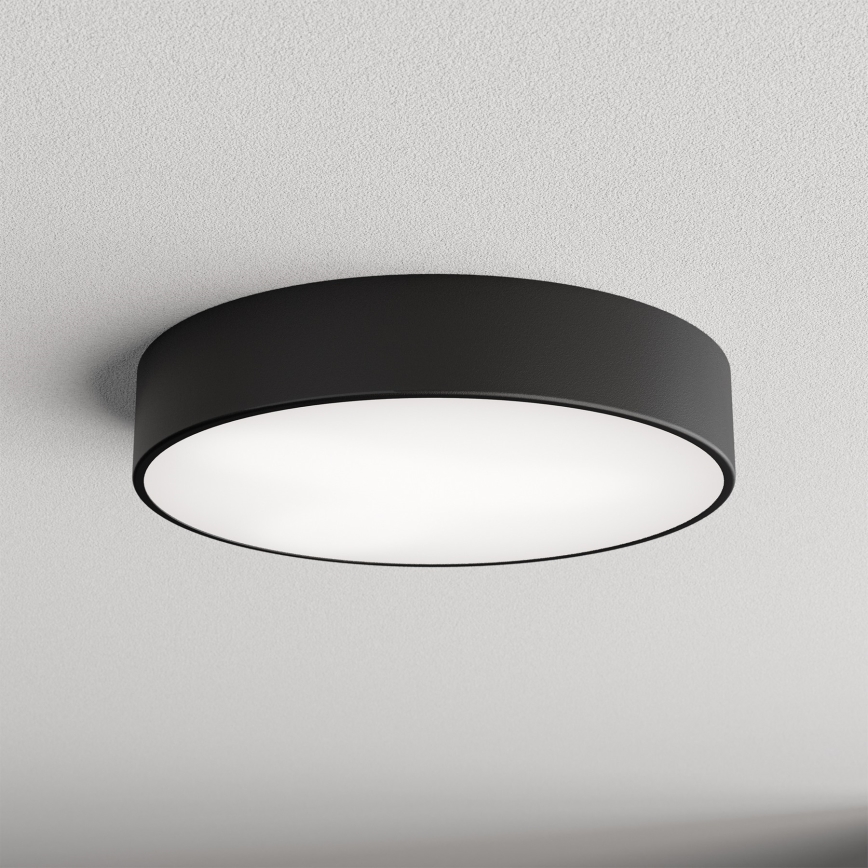 Iluminação de teto exterior com sensor CLEO 3xE27/24W/230V d. 40 cm preto IP54