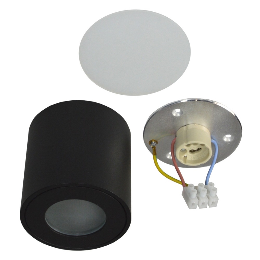 Iluminação de teto exterior FARA 1xGU10/50W/230V IP54 preta