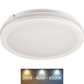 Iluminação de teto exterior LED BENO ECO LED/30W/230V 3000/4000/6500K diâmetro 30 cm IP65 branco