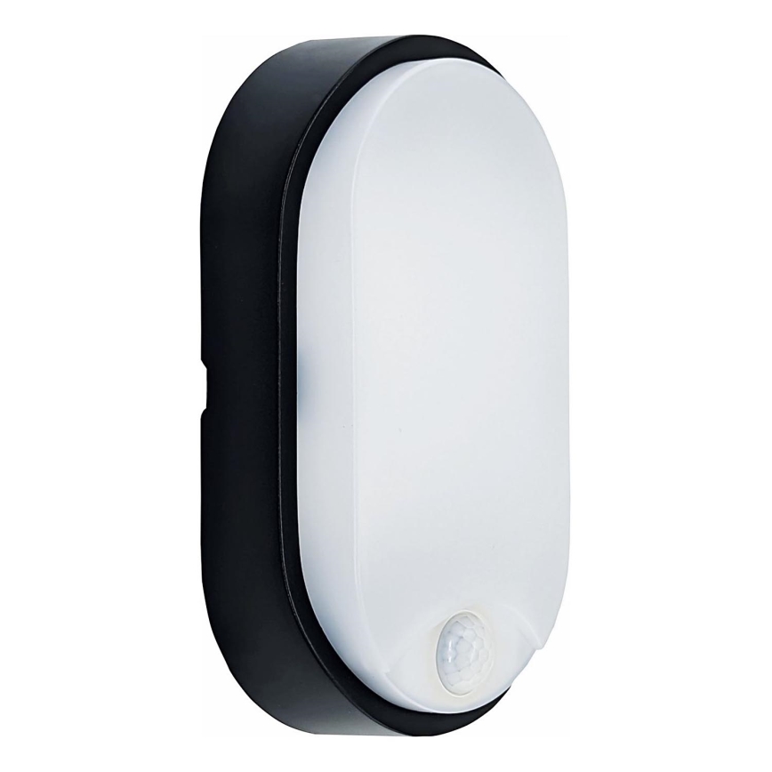 Iluminação de teto exterior LED com sensor LED/14W/230V IP54 preto