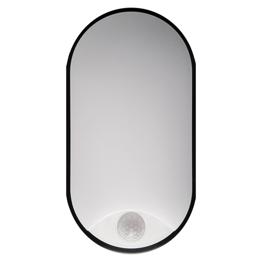 Iluminação de teto exterior LED com sensor LED/14W/230V IP54 preto