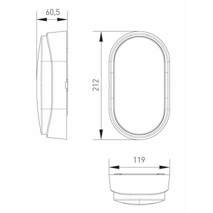 Iluminação de teto exterior LED com sensor LED/14W/230V IP54 preto