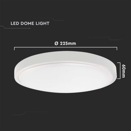 Iluminação de teto exterior LED com sensor LED/18W/230V 3000K IP44 branco