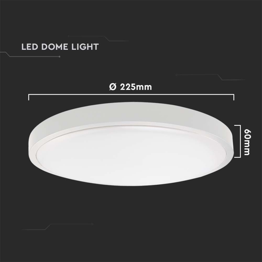 Iluminação de teto exterior LED com sensor LED/18W/230V 3000K IP44 branco