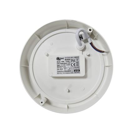 Iluminação de teto exterior LED LED/15W/230V 4200K diâmetro 15,5 cm IP64 branco