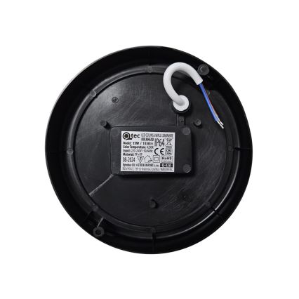 Iluminação de teto exterior LED LED/15W/230V 4200K diâmetro 15,5 cm IP64 preto