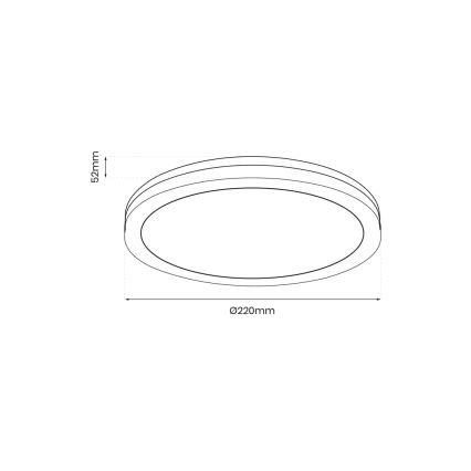 Iluminação de teto exterior LED MARLON LED/18W/230V 4000K IP54 preto