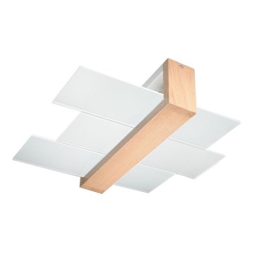 Iluminação de teto FENIKS 2 2xE27/60W/230V Bétula/faia