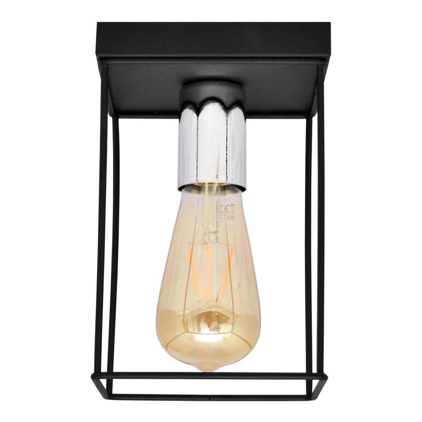 Iluminação de teto FINN 1xE27/15W/230V preto/cromado