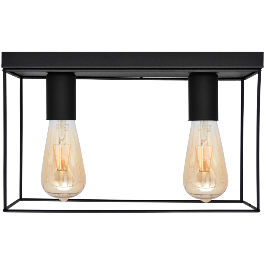 Iluminação de teto FINN 2xE27/15W/230V preto