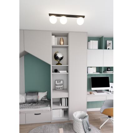 Iluminação de teto FIT 3xE14/10W/230V preto/branco