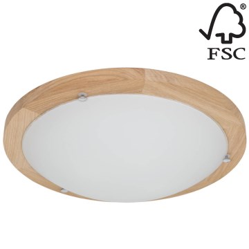 Iluminação de teto FRIDA 2xE27/40W/230V carvalho - certificado por FSC