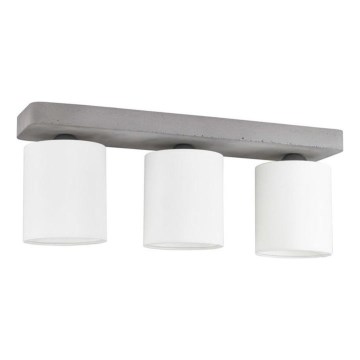 Iluminação de teto GENTLE 3xE27/25W/230V betão - certificado por FSC