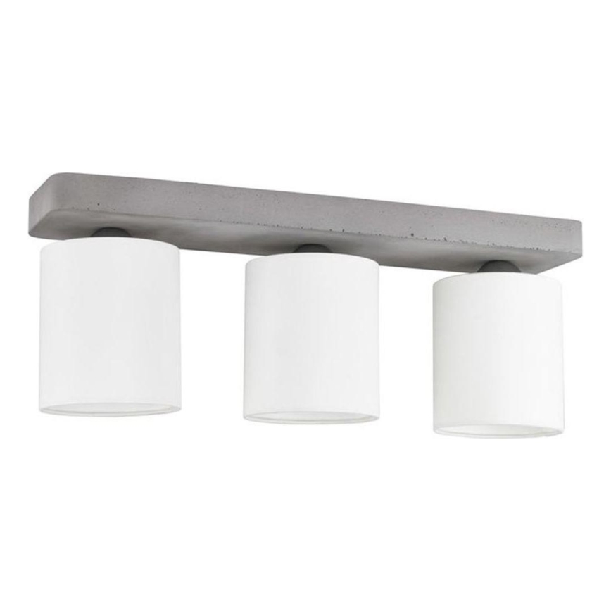 Iluminação de teto GENTLE 3xE27/25W/230V betão - certificado por FSC