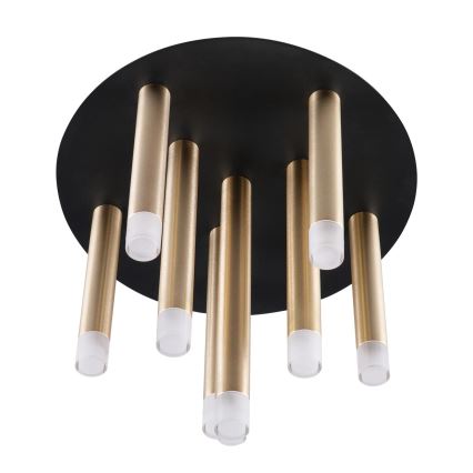 Iluminação de teto GLAM 9xG9/8W/230V dourado