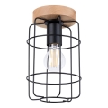 Iluminação de teto GOTTO 1xE27/15W/230V preto/faia