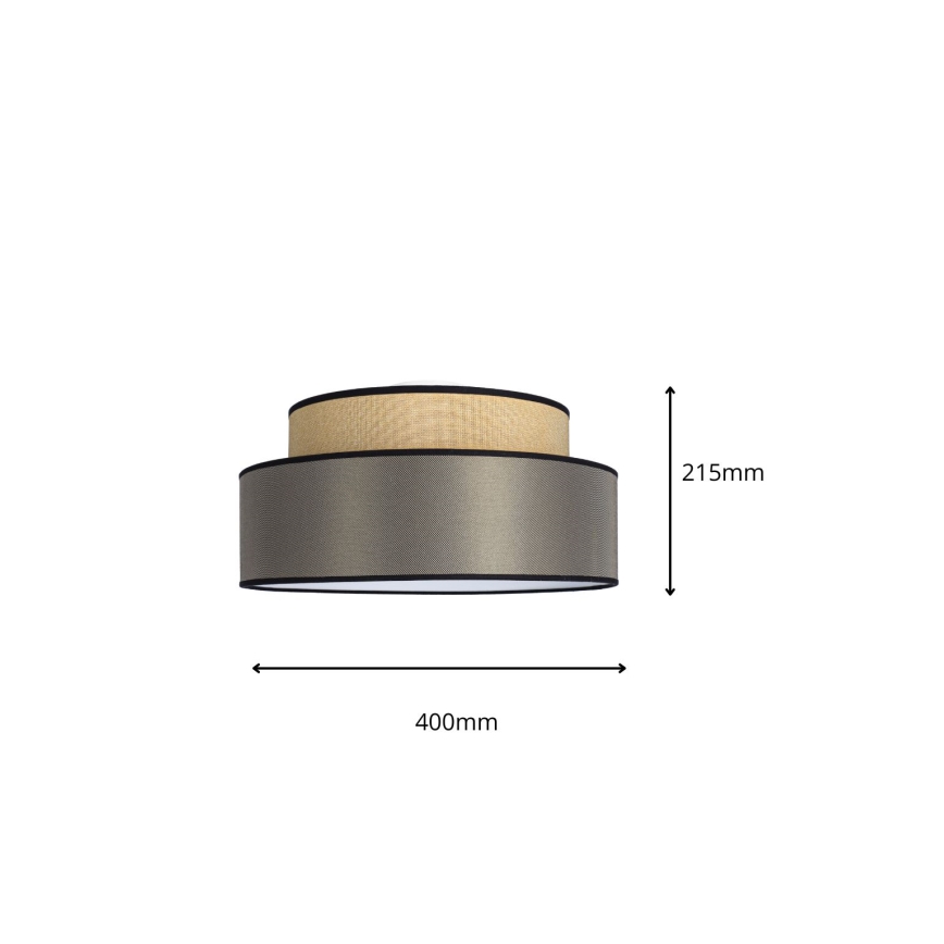 Iluminação de teto GRACE 1xE27/60W/230V bege/castanho