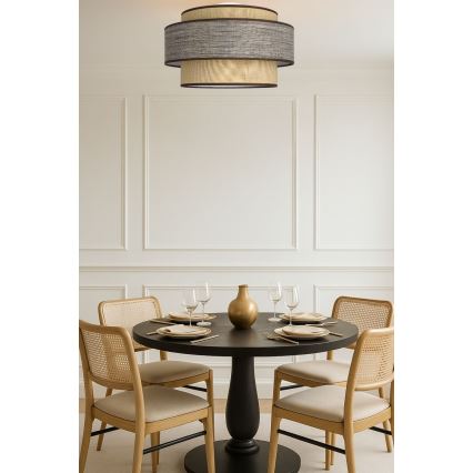 Iluminação de teto GRACE 1xE27/60W/230V bege/castanho