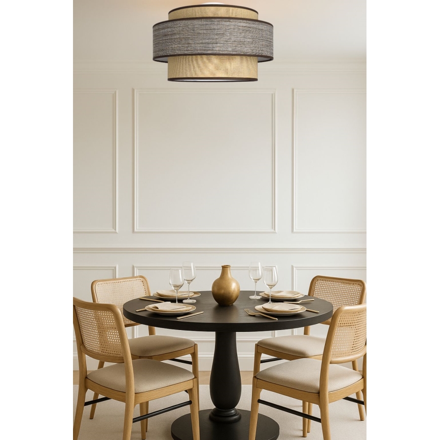 Iluminação de teto GRACE 1xE27/60W/230V bege/castanho