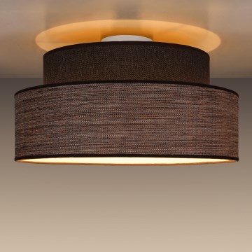Iluminação de teto GRACE 1xE27/60W/230V castanho/bege