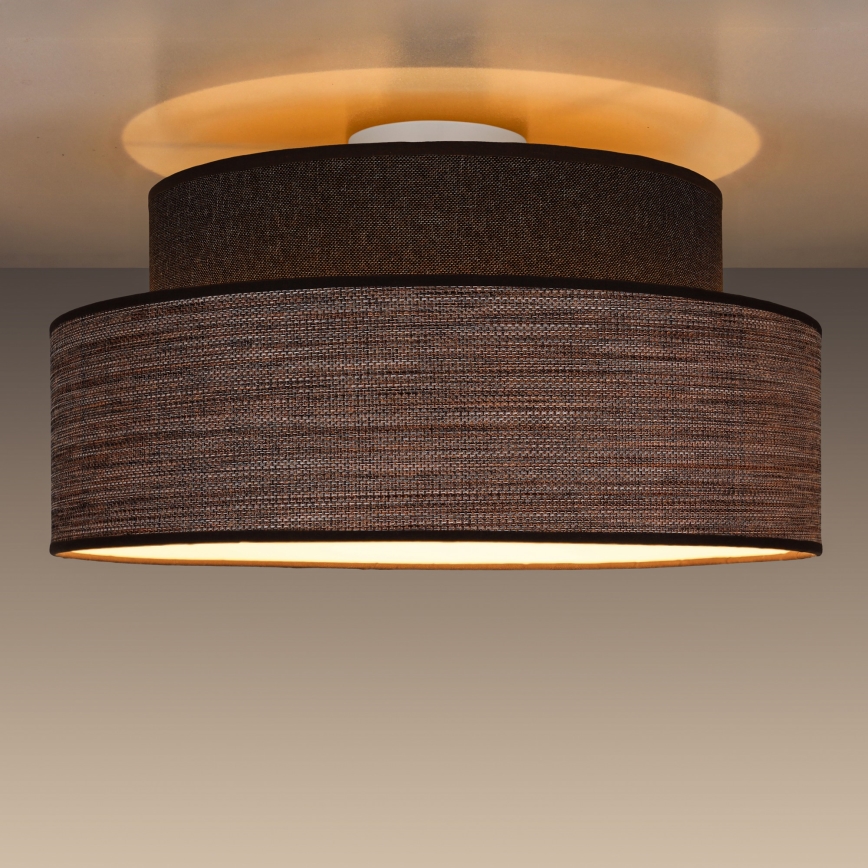 Iluminação de teto GRACE 1xE27/60W/230V castanho/bege