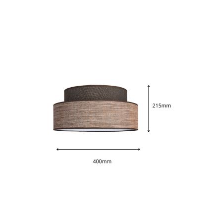 Iluminação de teto GRACE 1xE27/60W/230V castanho/bege