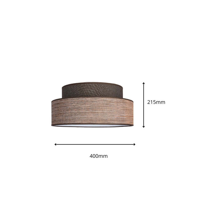 Iluminação de teto GRACE 1xE27/60W/230V castanho/bege