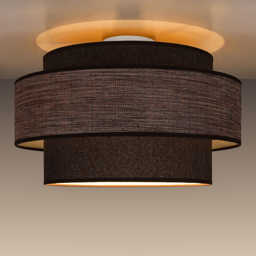 Iluminação de teto GRACE 1xE27/60W/230V castanho/bege