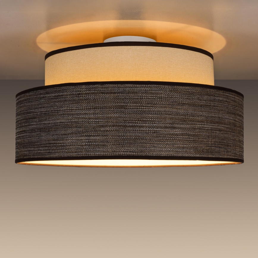 Iluminação de teto GRACE 1xE27/60W/230V creme/castanho