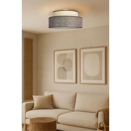 Iluminação de teto GRACE 1xE27/60W/230V creme/castanho