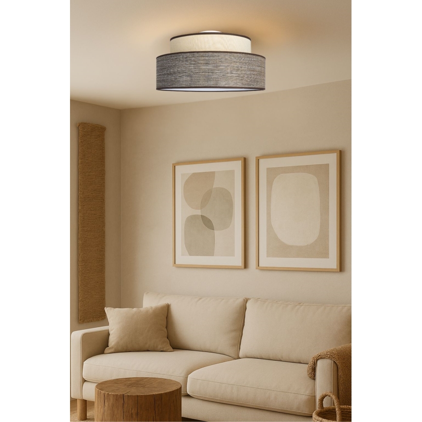 Iluminação de teto GRACE 1xE27/60W/230V creme/castanho