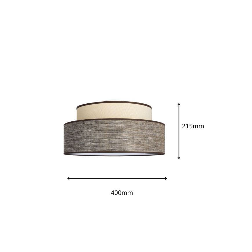 Iluminação de teto GRACE 1xE27/60W/230V creme/castanho