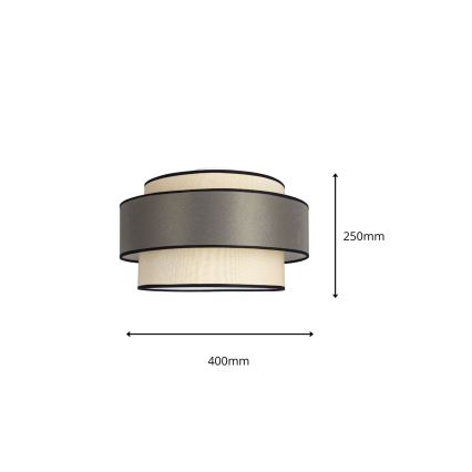 Iluminação de teto GRACE 1xE27/60W/230V creme/cinzento