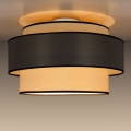 Iluminação de teto GRACE 1xE27/60W/230V diâmetro 40 cm creme/cinzento