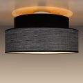 Iluminação de teto GRACE 1xE27/60W/230V diâmetro 40 cm preto/cinzento