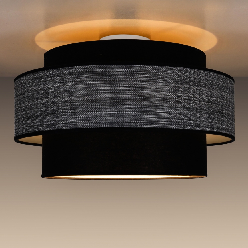 Iluminação de teto GRACE 1xE27/60W/230V preto/cinzento