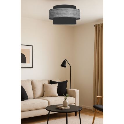 Iluminação de teto GRACE 1xE27/60W/230V preto/cinzento