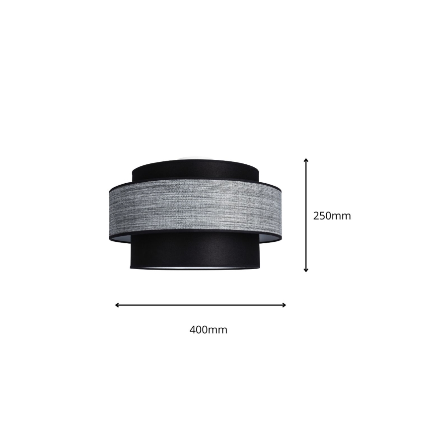 Iluminação de teto GRACE 1xE27/60W/230V preto/cinzento