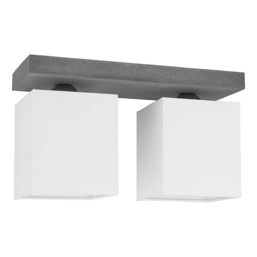 Iluminação de teto GRANDE 2xE27/25W/230V betão - certificado por FSC
