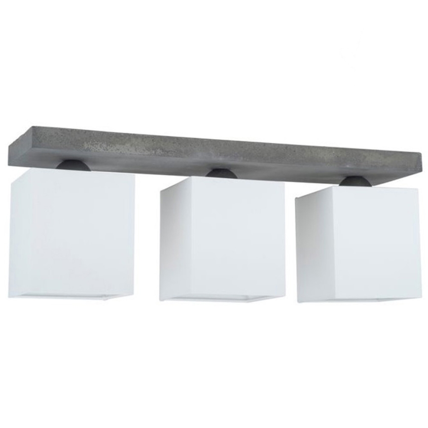 Iluminação de teto GREAT 3xE27/25W/230V betão - certificado por FSC