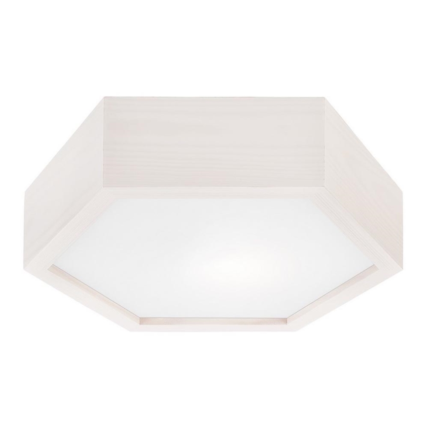 Iluminação de teto HEX 1xE27/60W/230V d. 32 cm pinho branco