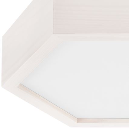 Iluminação de teto HEX 1xE27/60W/230V d. 32 cm pinho branco