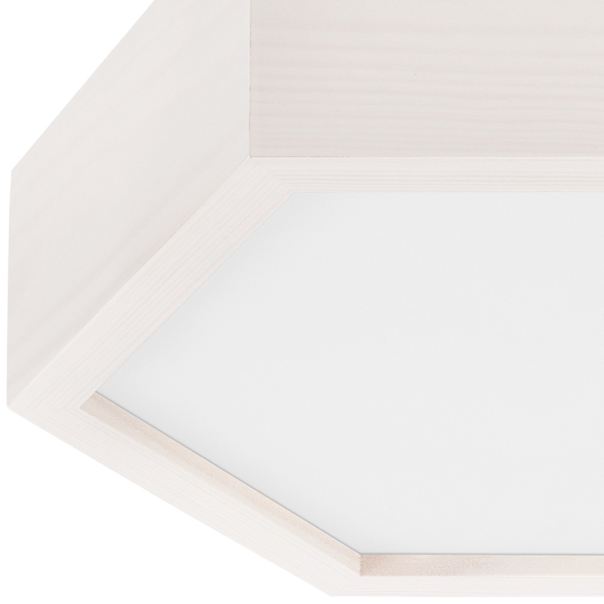 Iluminação de teto HEX 1xE27/60W/230V d. 32 cm pinho branco