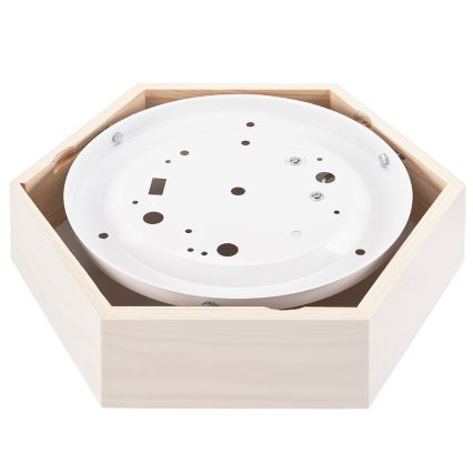 Iluminação de teto HEX 1xE27/60W/230V d. 32 cm pinho branco