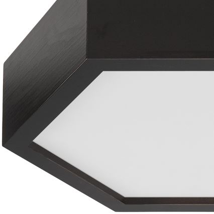Iluminação de teto HEX 1xE27/60W/230V d. 32 cm pinho preto