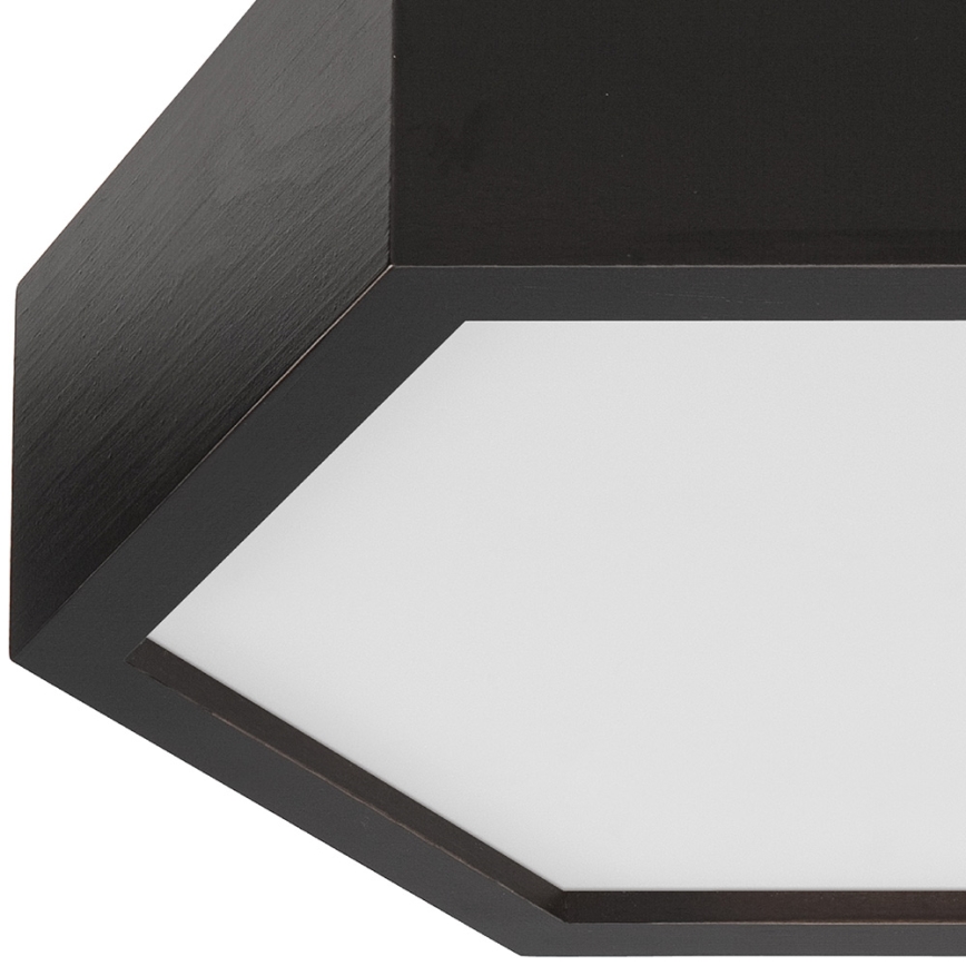 Iluminação de teto HEX 1xE27/60W/230V d. 32 cm pinho preto