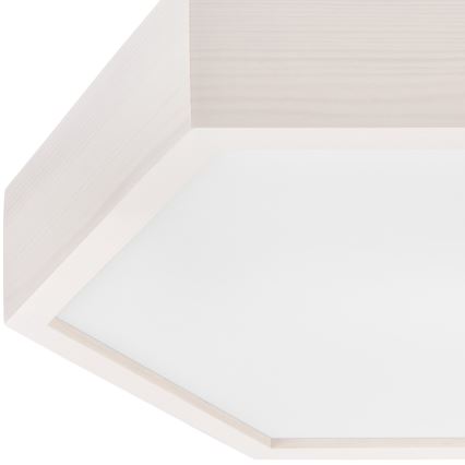 Iluminação de teto HEX 2xE27/60W/230V d. 43 cm pinho branco