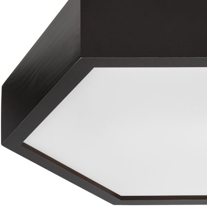 Iluminação de teto HEX 2xE27/60W/230V diâmetro 43 cm pinho wenge